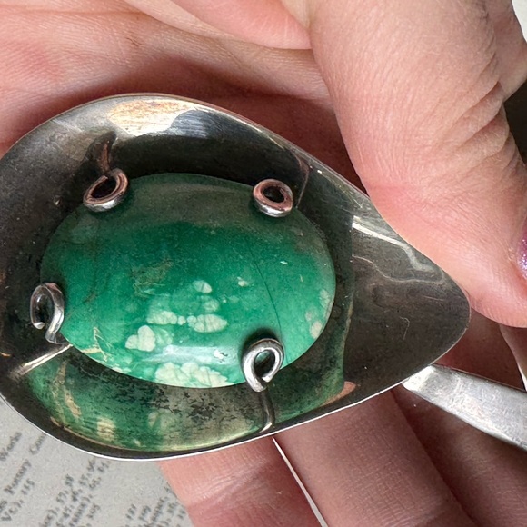 Very large and heavy TAXCO 925 Sterling silver necklace with natural stone - Picture 10 of 11